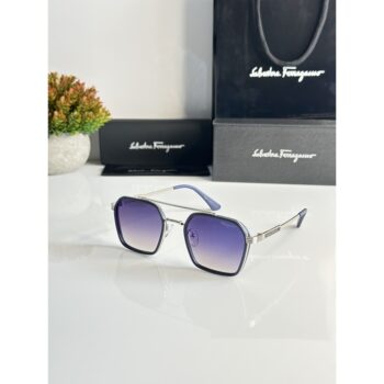 Men's Salvatore Ferragamo Sunglasses Sliver Blue