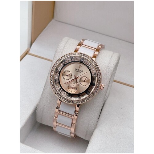 Product Rolex Watch For Lady Round Rose Dial