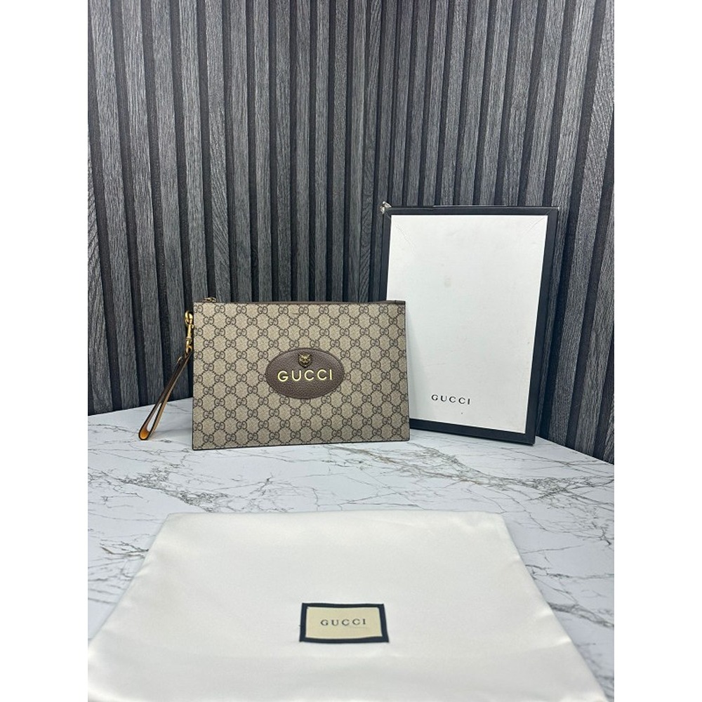 Gucci Bag Bee Supreme Pouch With Og Box And Dust Bag (brown) (J1149) - KDB  Deals