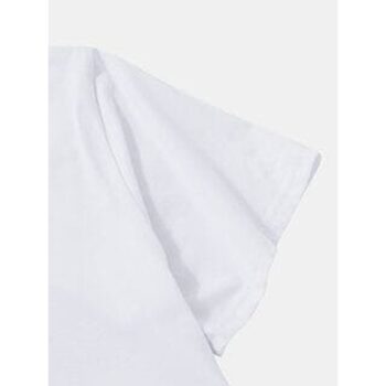 Unisex Cotton Printed Hustle T Shirt White 2