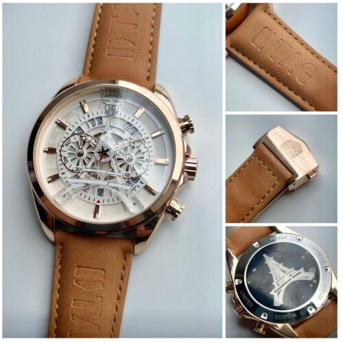 Luxurious Tag Heauer Leather Watch For Men