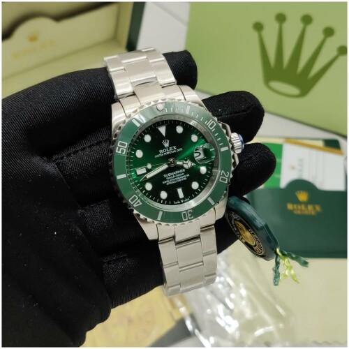 Luxurious Silver Automatic Rolex Submariner Watch For Men