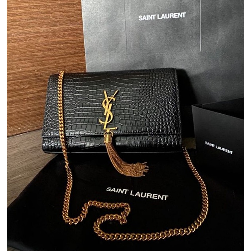 Ysl Bag Saint Laurent Kate Golden With Og Box (J1356) - KDB Deals
