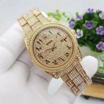 Arabic Diamond Watch Gold For Men 1