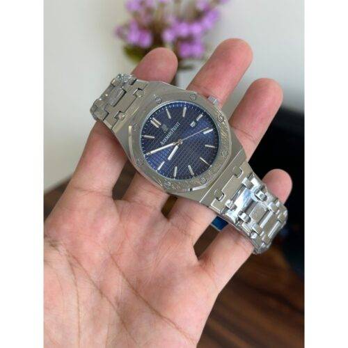 Audemarss Piguet Watch Silver Blue Quartz For Men 32