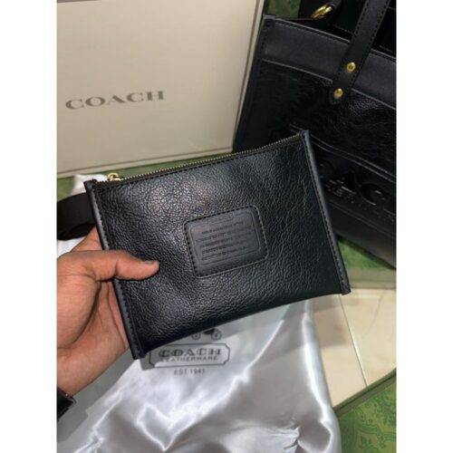 Coach Bag Field Tote With Og Box and Dust Bag With Pouch Premium Quality Black 3