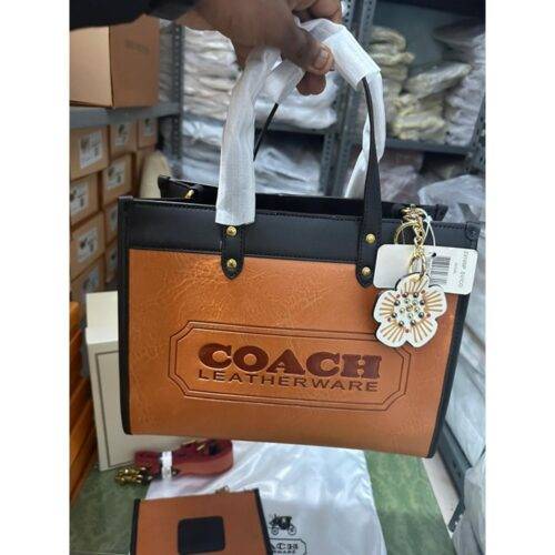 Coach Bag Field Tote With Og Box and Dust Bag With Pouch Premium Quality Orange 3