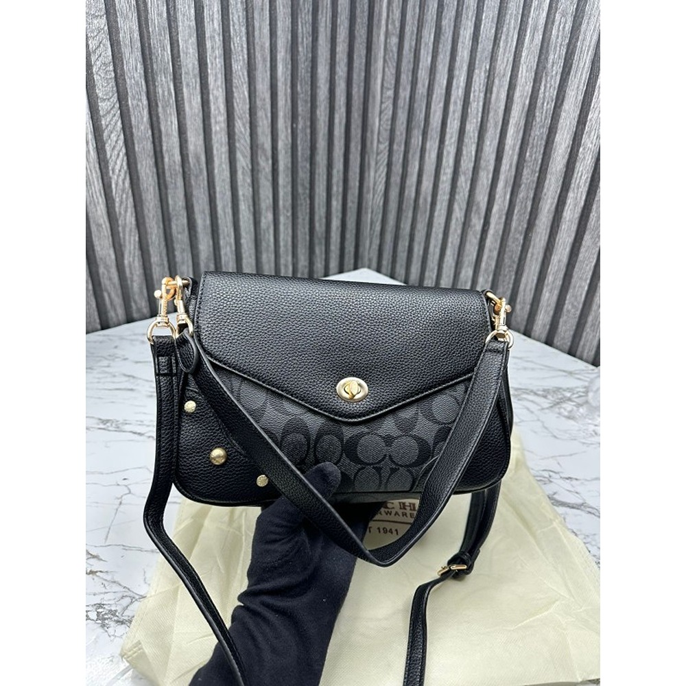 Buy Coach Handbag Tote Sling With Original Box and Dust Bag (Black) (CS683)
