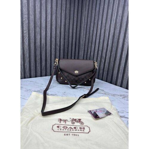 Coach Handbag Millie Shoulder Bag With Dust Bag Coffee