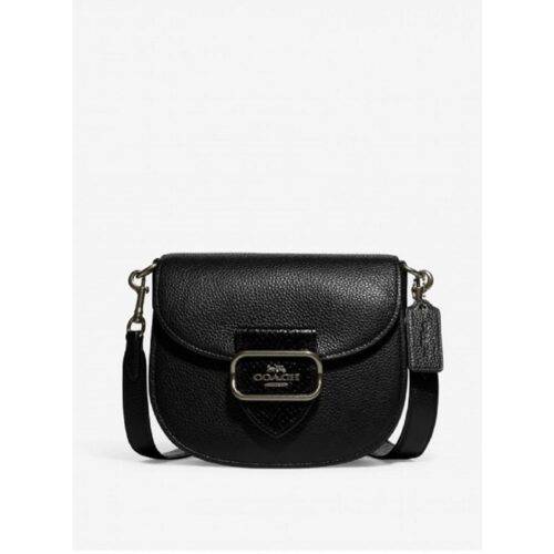 Coach Handbag Morgan Saddle Bag With OG Box & Dust Bag (Black - 233) 4