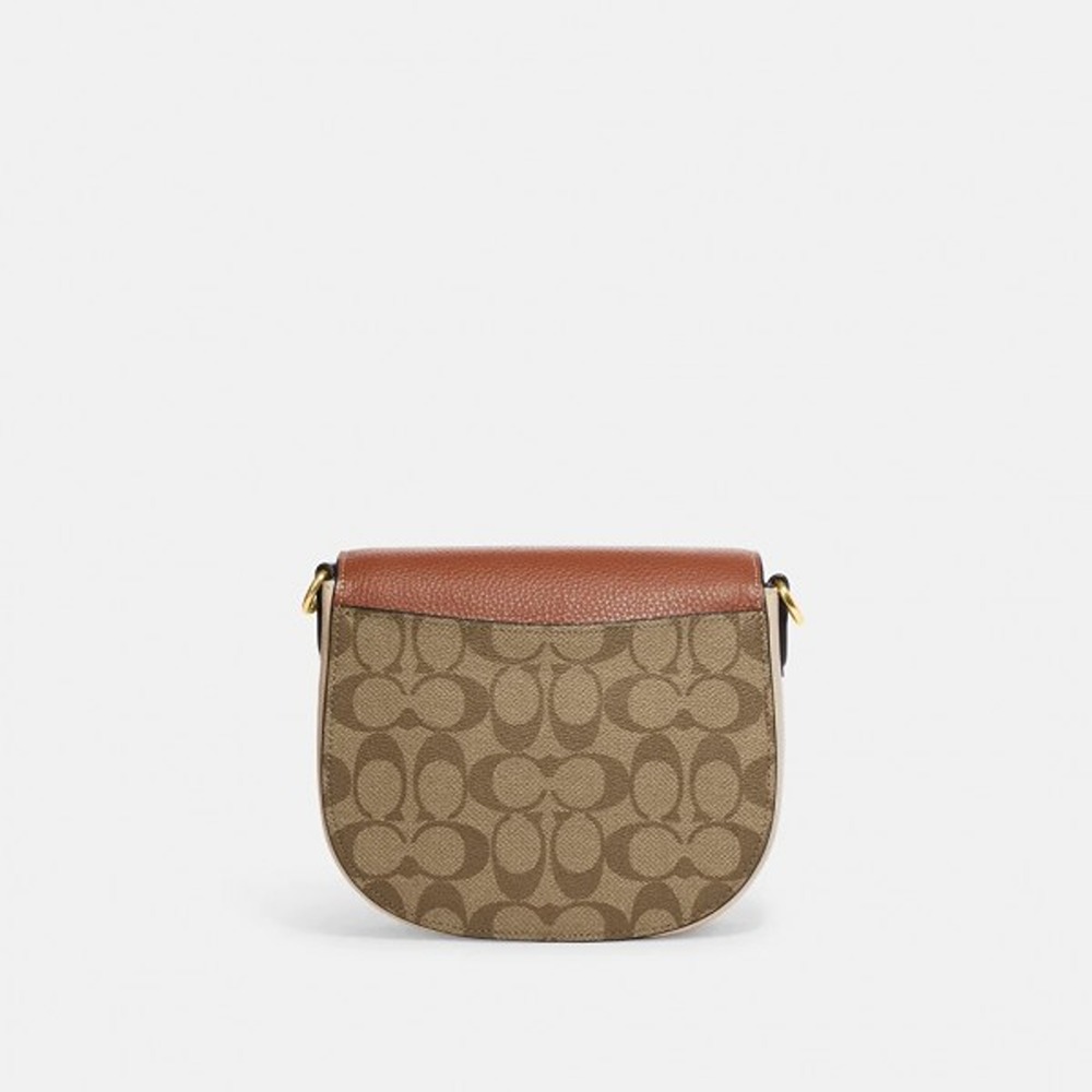 COACH Saddle Leather Cross-Body Bag in Brown | Lyst