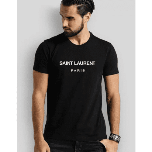 Cotton Printed Saint Laurent T-Shirt 1