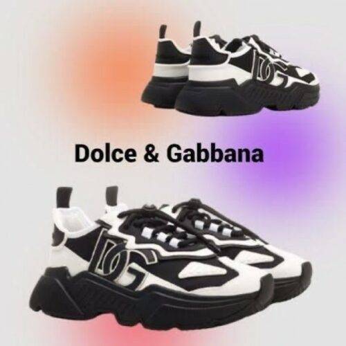 Dolce Gabbana Shoes Logo Patch Lace Up Sneaker 4