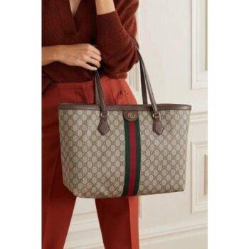 Ophidia gg leather crossbody bag Gucci Brown in Leather - 29345891