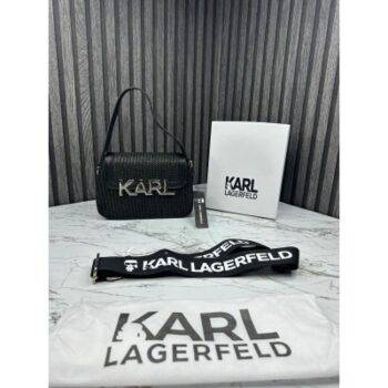 Karl Lagerfeld Bag Gabi Handbag With Og Box and Dust Bag Black 2