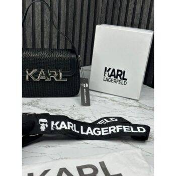 Karl Lagerfeld Bag Gabi Handbag With Og Box and Dust Bag Black 3
