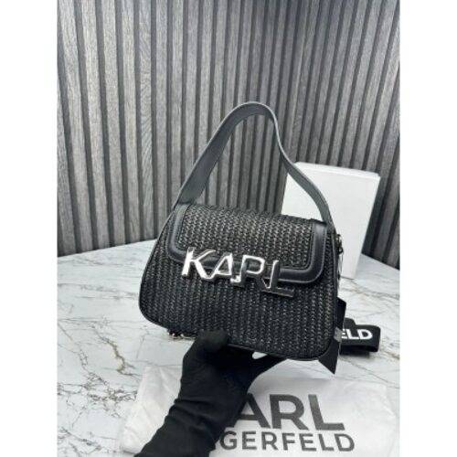 Karl Lagerfeld Bag Gabi Handbag With Og Box and Dust Bag (Black)