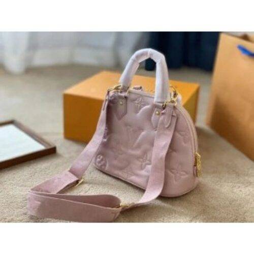 Louis Vuitton Handbag Alma Bb Bubblegram With Og Box and Dust Bag (Pink) (1)