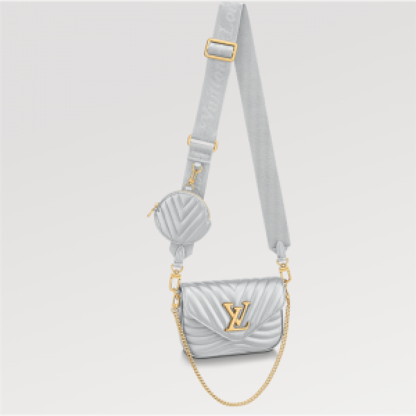 Louis Vuitton New Wave Chain Bag V-Quilted Leather In Beige