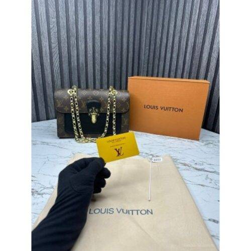 Louis Vuitton Black Monogram Canvas Victoire Chain Bag Louis