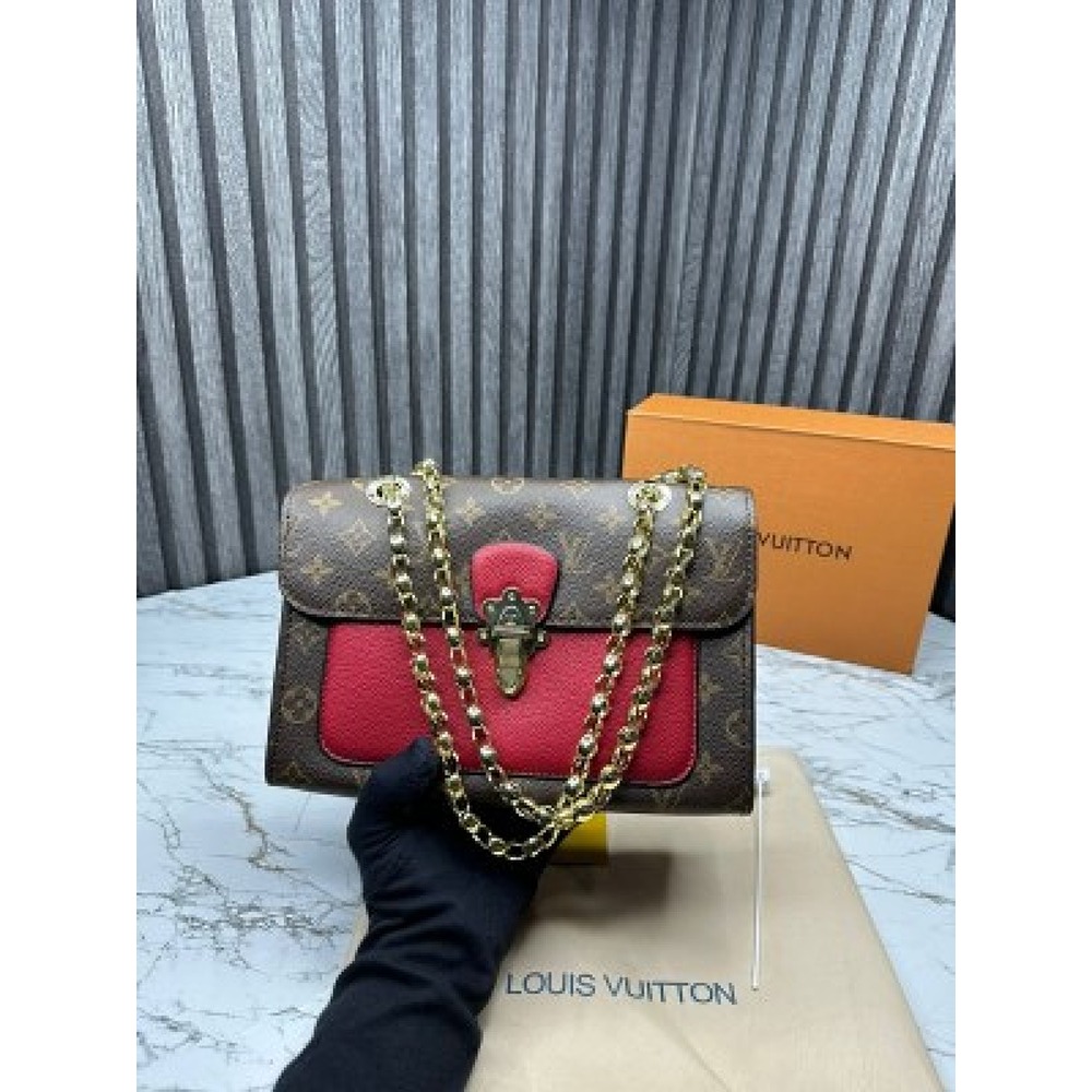 Buy Louis Vuitton Handbag Premium Victory With OG Magnetic Box and Dust Bag  (Red) (J355)