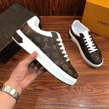 Louis Vuitton Shoes lv Trainer Brown White 3
