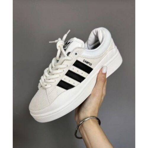 Mens Adidas Shoes X Bad Bunny Campus White Black 4