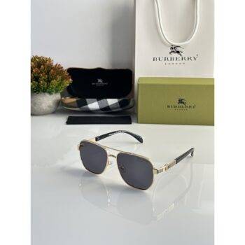 Men's Burberry Sunglasses 073 Gold Black