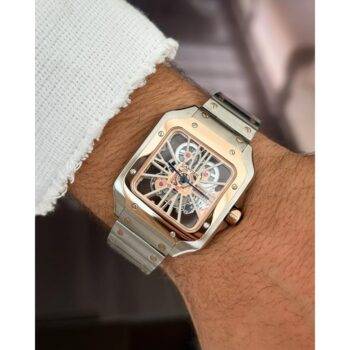 Cartier Santos De Cartier Watch Medium Model, Automatic Movement, Rose  Gold, Diamonds WJSA0012 | Betteridge