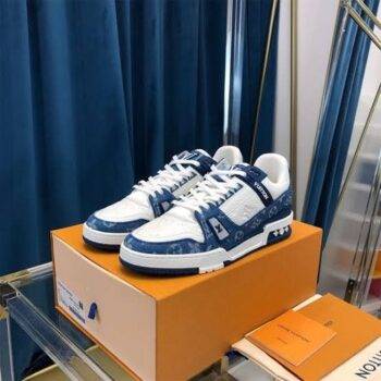 Men's Louis Vuitton Shoes Trainer Denim Blue
