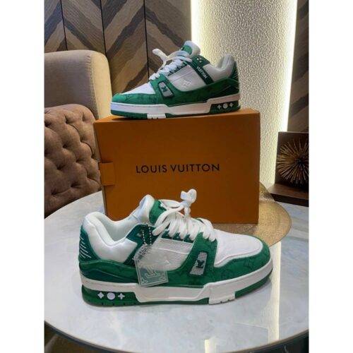 Mens Louis Vuitton Sneakers Green monogram 8