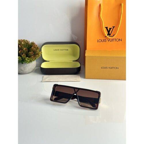 Mens Louis Vuitton Sunglasses 1258 Gold Brown 1