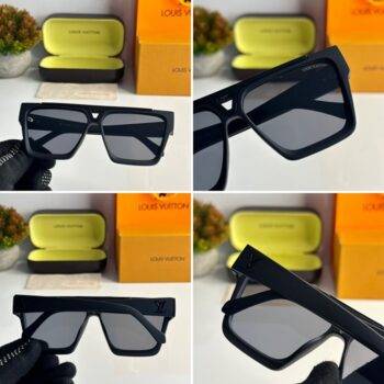 Mens Louis Vuitton Sunglasses 1502 Full Black 2