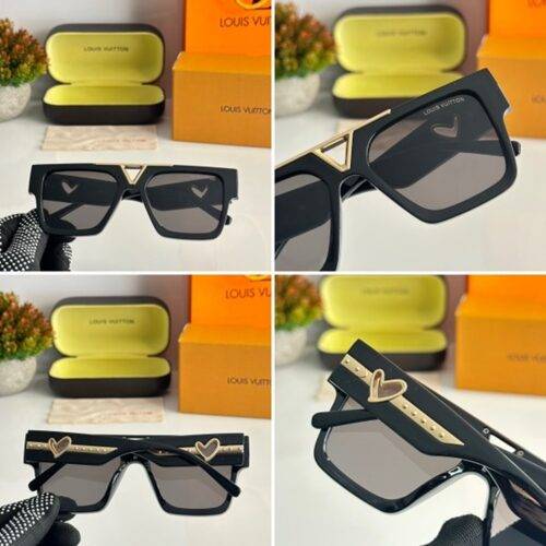 Mens Louis Vuitton Sunglasses 2350 Gold Black 2