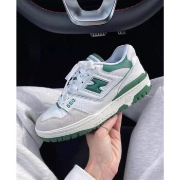 Mens New Balance Shoes White Green 2