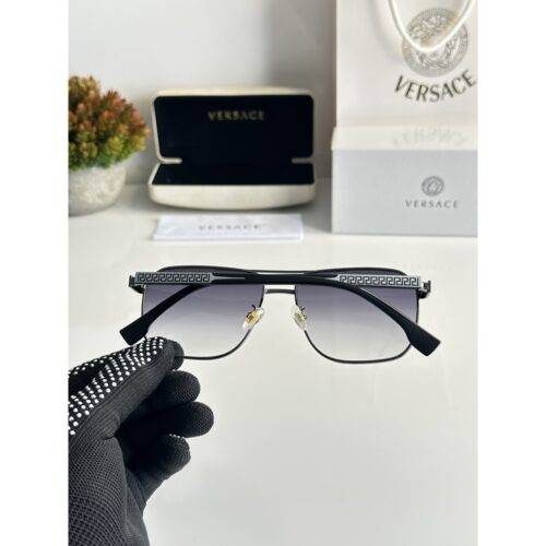Mens Versace Sunglasses 22013 Gun Black 5