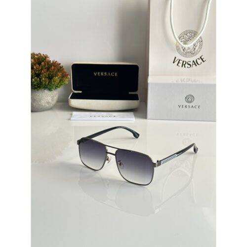 Men's Versace Sunglasses 22013 Gun Black