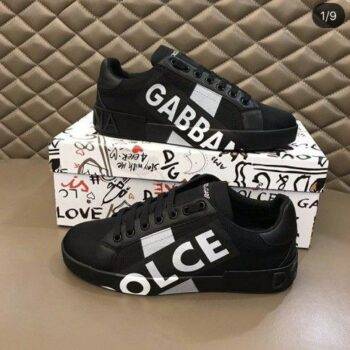 Portofino Dolce Gabbana Sneakers With Logo In Black