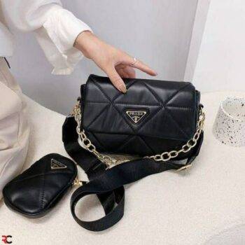 PRADA Handbag Tote Bag 2WAY Shoulder Bag Crossbody Leather NERO Black –  Timeless Vintage