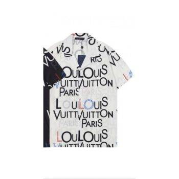 Premium Louis Vuitton Shirt White Letter Print