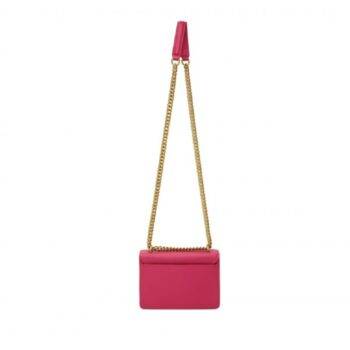 Versace Jeans Couture Handbag Logo plaque Foldover Shoulder Bag With Og Box and Dust Bag Pink 2