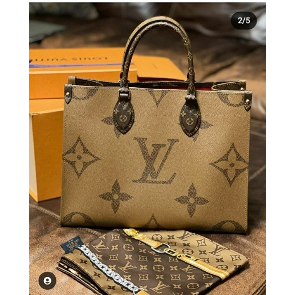 Louis Vuitton Bag LV On The Go Monogram Leather Tote Bag With Dust Bag  Large (White - 218) (J1070) - KDB Deals