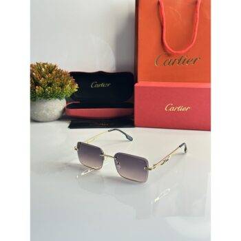 Cartier Sunglasses 755 Gold Black Orange