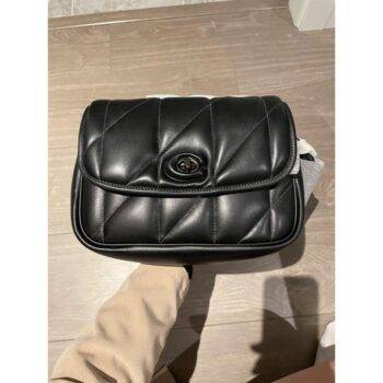Coach Pillow Handbag Madison Shoulder Black Bag With Og Box