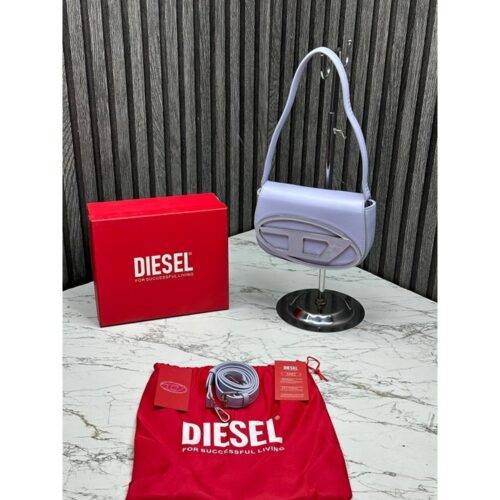 Diesel Handbag 1dr Shoulder Bag With Og Box Dust Bag PURPLE 2