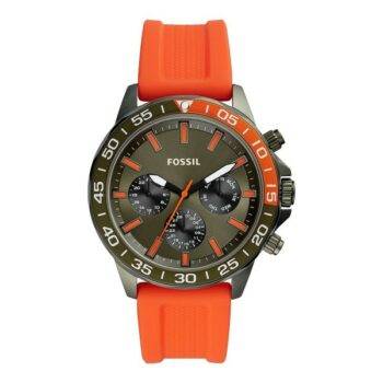 Fossil Bannon Watch Bq2500 Orange Silicon