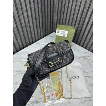Gucci Handbag Gg Supreme Flap Massenger With Og Box and Dust Bag Black 3