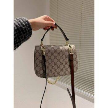 Gucci Handbag Ophidia GG Sling Bag With Og Box Brown S13 7