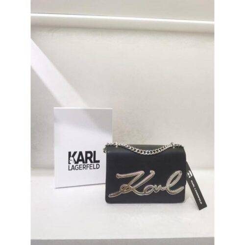 Karl Lagerfeld Handbag Womens Ksignature Shoulder Bag With Og Box Black 1