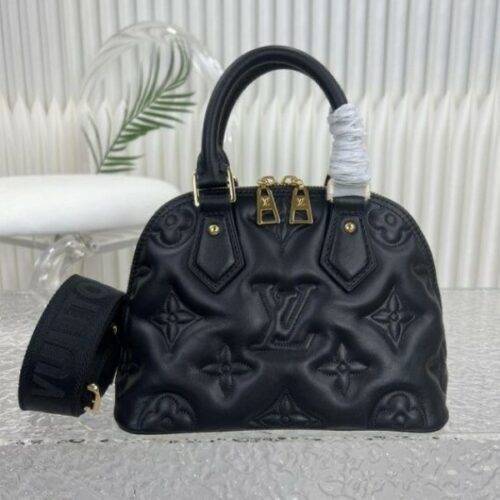 Louis Vuitton Handbag Alma Bb Bubblegram Black With Dust Bag